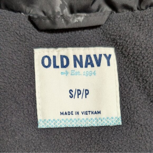 Animal Print Puffer Vest Womens Small Old Navy High Collar - Picture 3 of 8